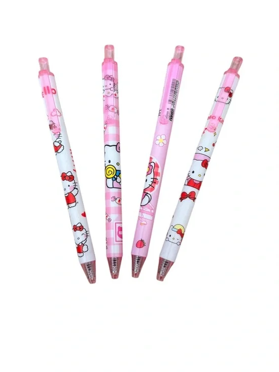 Hello Kitty Pink Decorative Gel Pen Set with Gold Foil - Picture 2 of 5